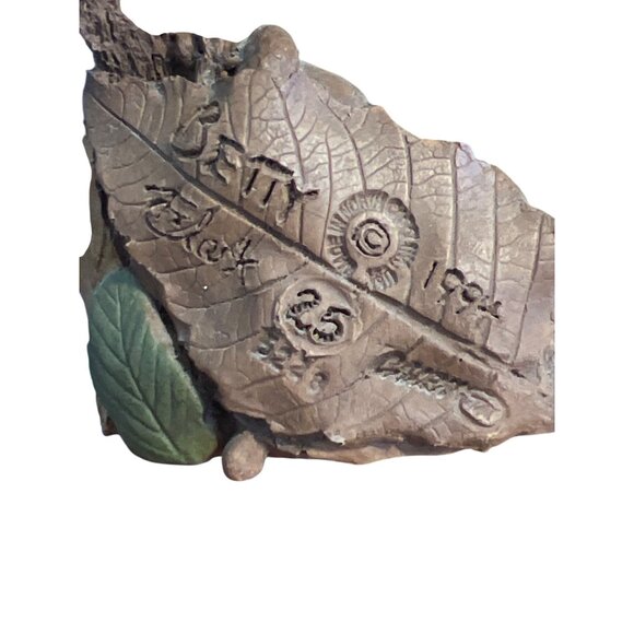 Vintage Tom Clark Betty Able Gnome Bookends 6.5" Tall Books Tree Bark Estate - Picture 4 of 10